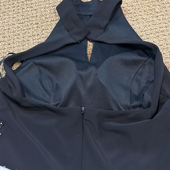 Blondie Nites Juniors Long Ballgown Dress Halter Prom Black Tie Formal size 5 - Picture 11 of 17